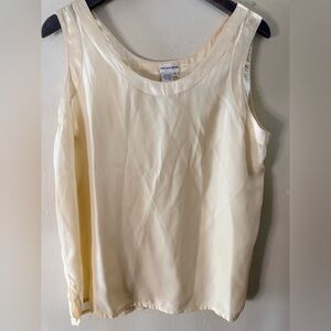 Saks Fifth Avenue Cream 100/ silk Tank Top